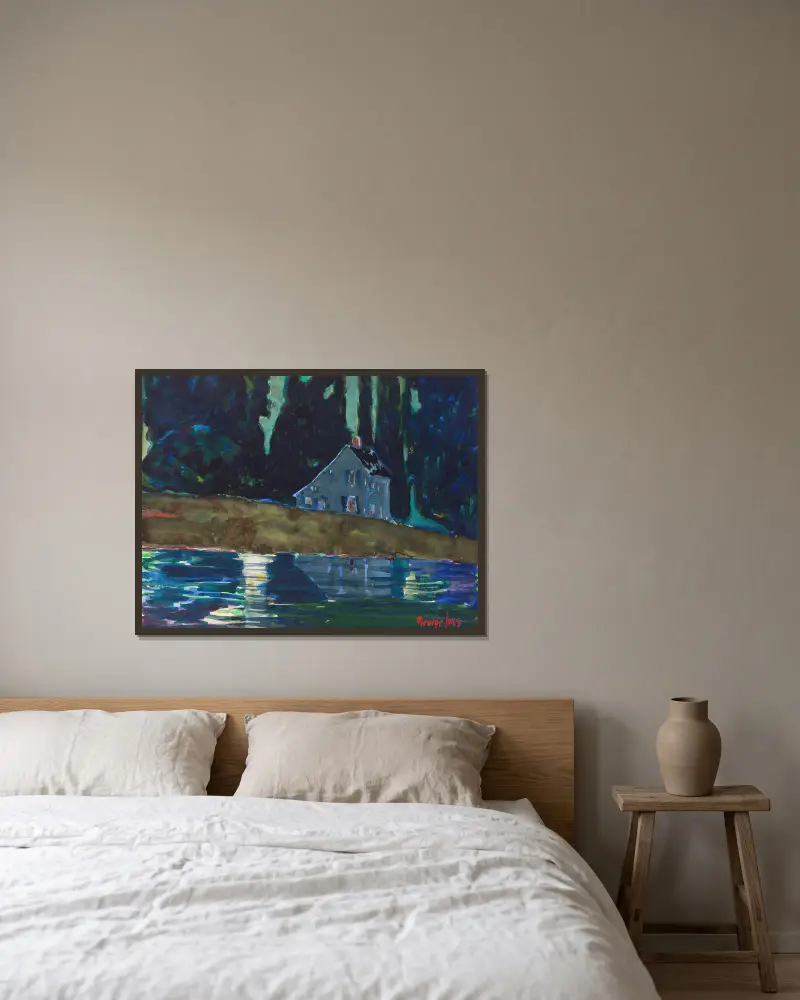 Saltbox, George Luks v rámu na stěně