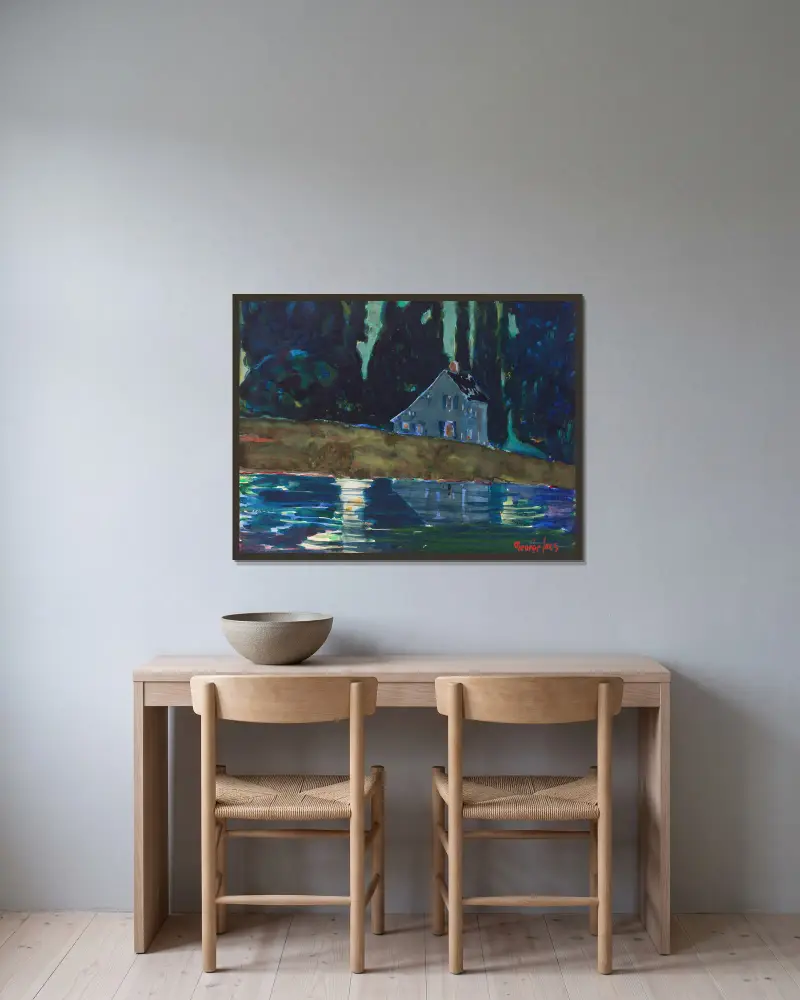 Saltbox, George Luks v rámu na stěně
