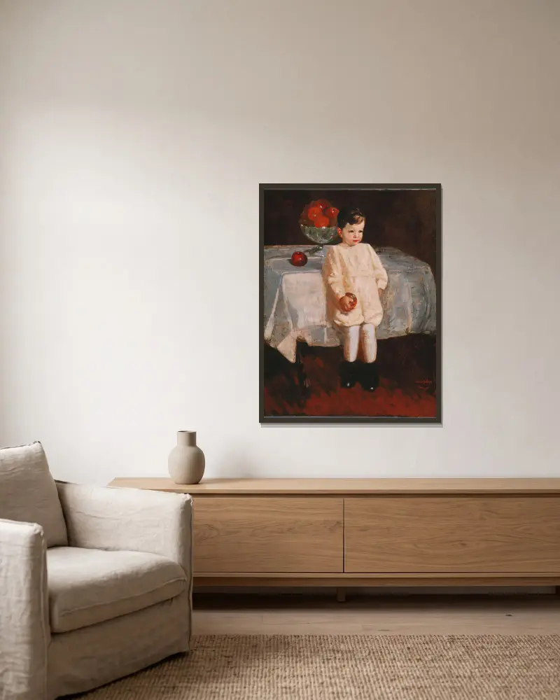 Sulky Boy von George Luks gerahmt an einer Wand