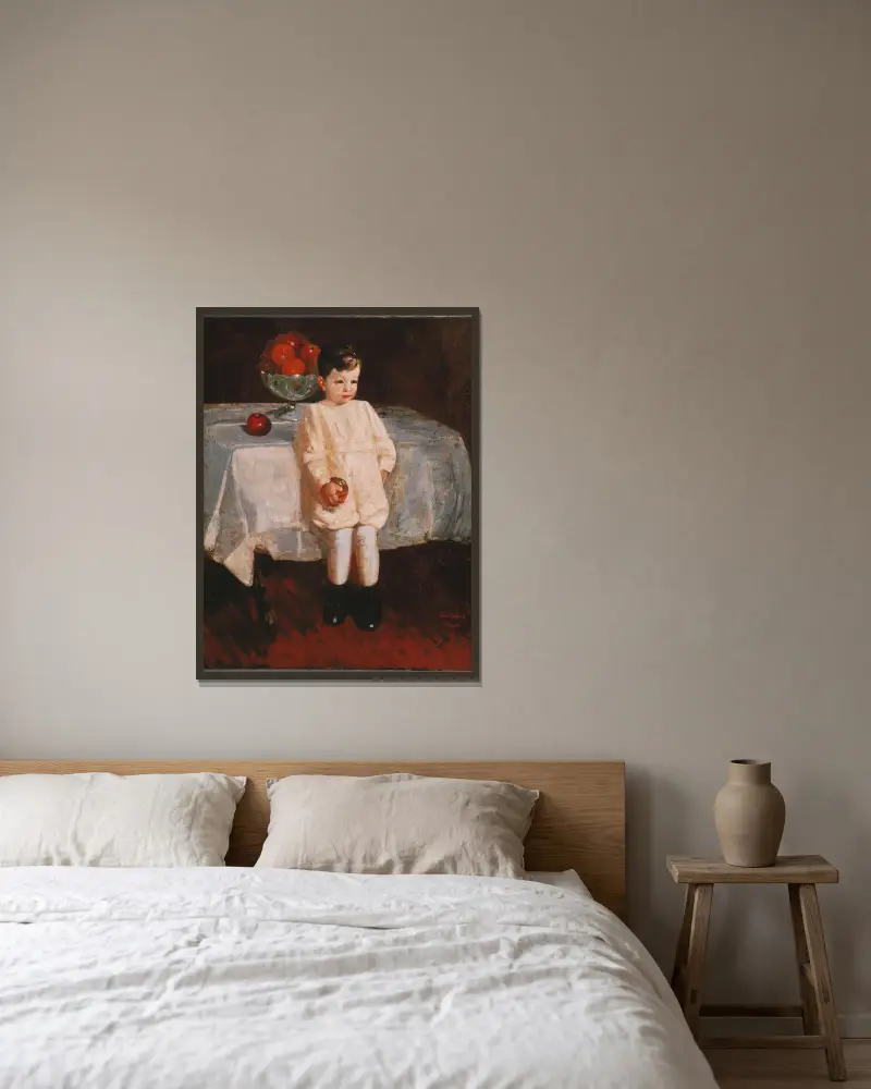 Sulky Boy von George Luks gerahmt an einer Wand