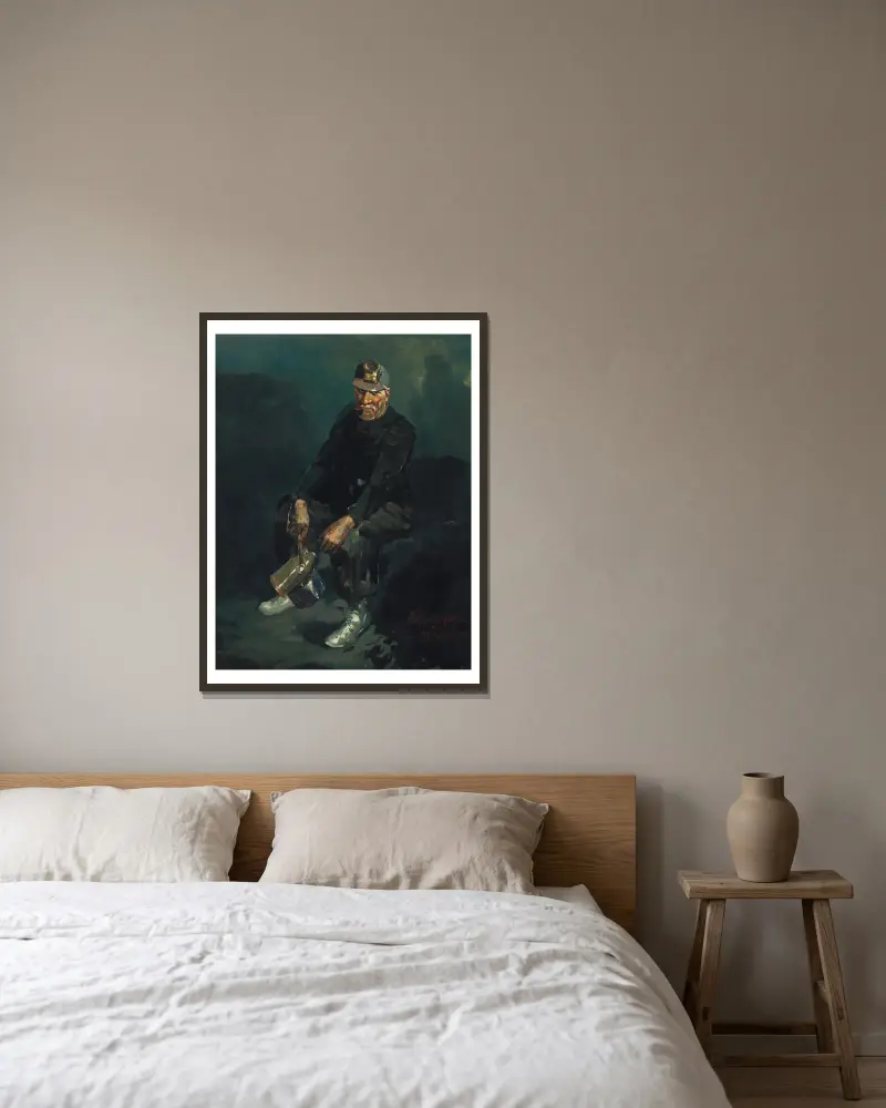 Požární šéf, George Luks v rámu na stěně