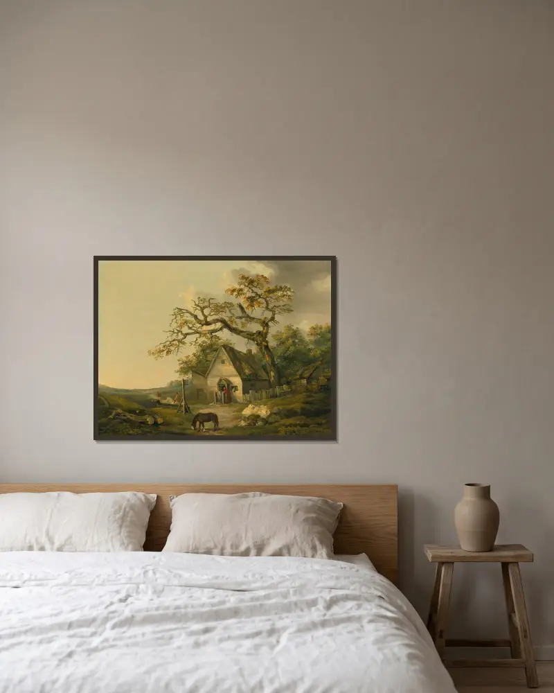 A Country Inn av George Morland inramad på en vägg