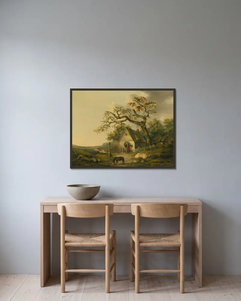 A Country Inn av George Morland inramad på en vägg