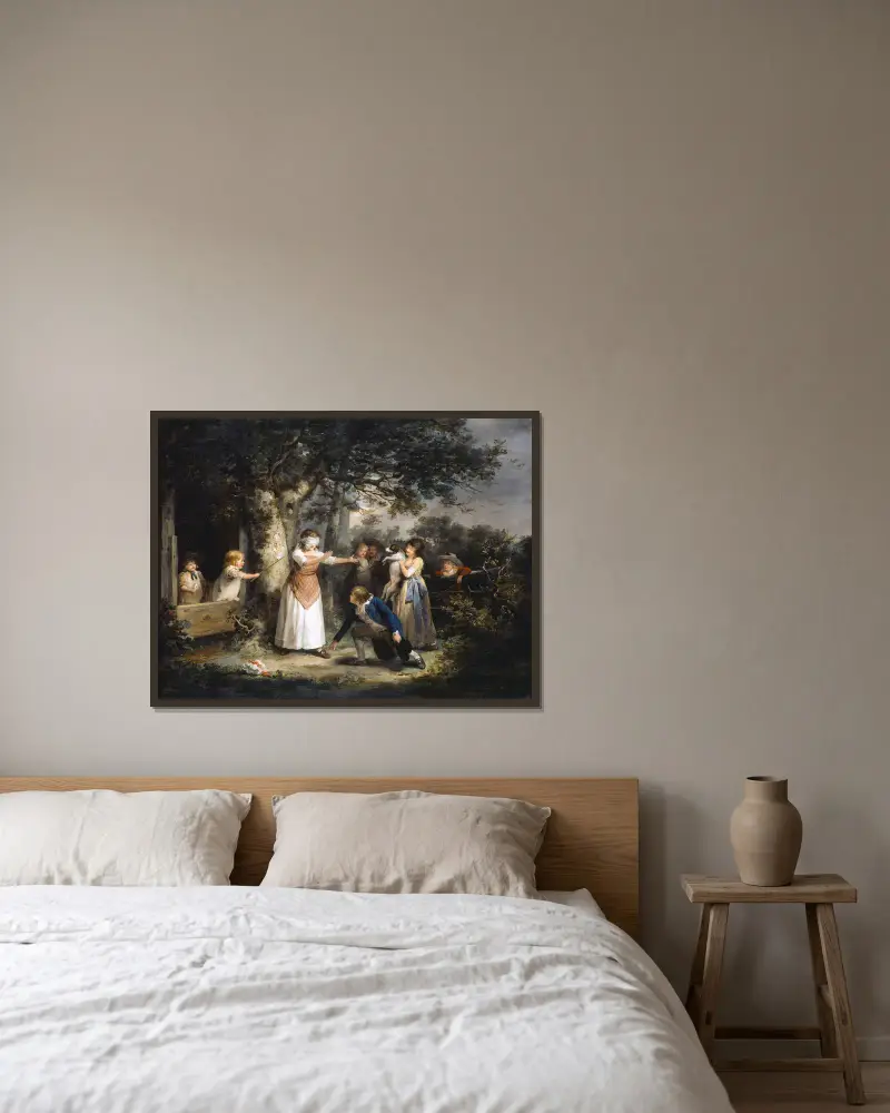 Slepá bába, George Morland v rámu na stěně