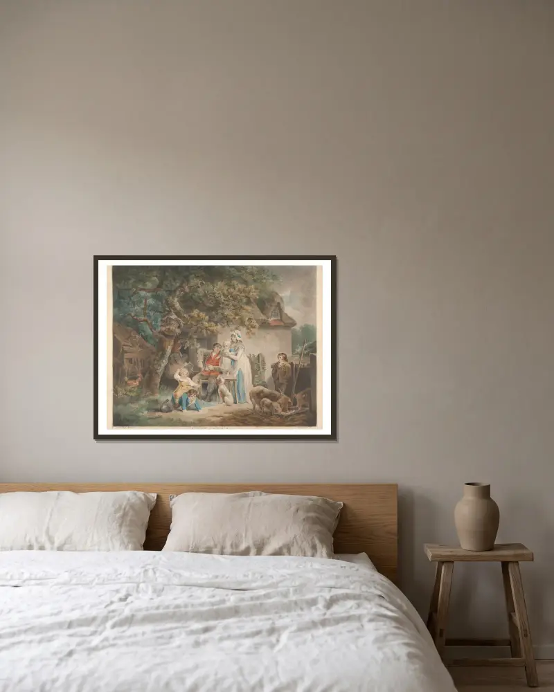 Venkované, George Morland v rámu na stěně
