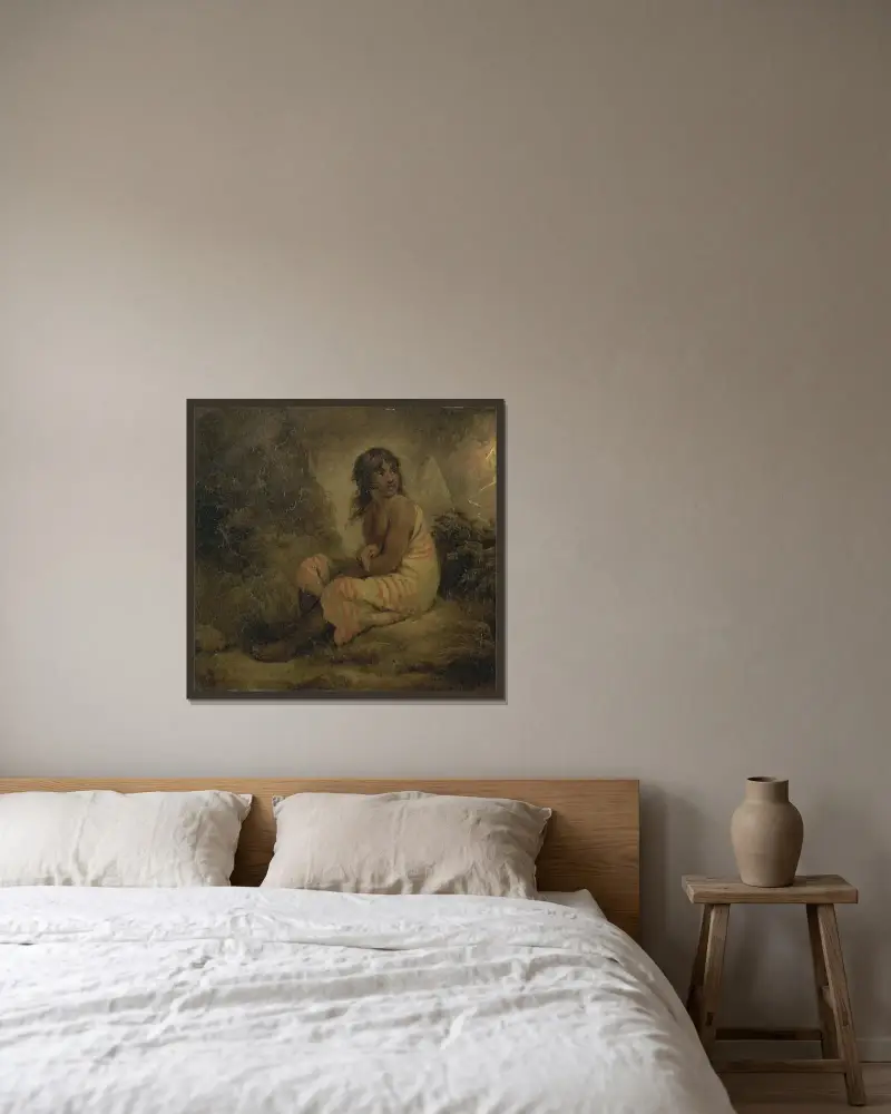 Indian girl av George Morland inramad på en vägg
