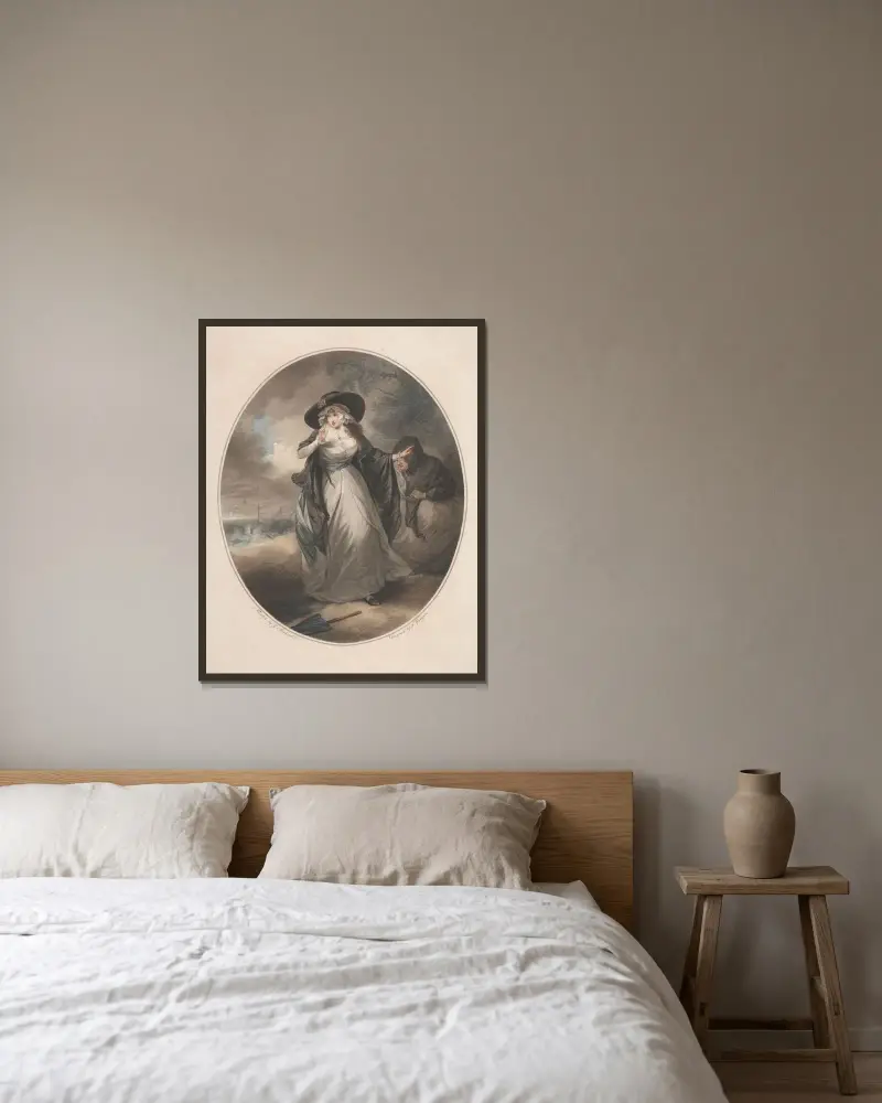 Louisa von George Morland gerahmt an einer Wand