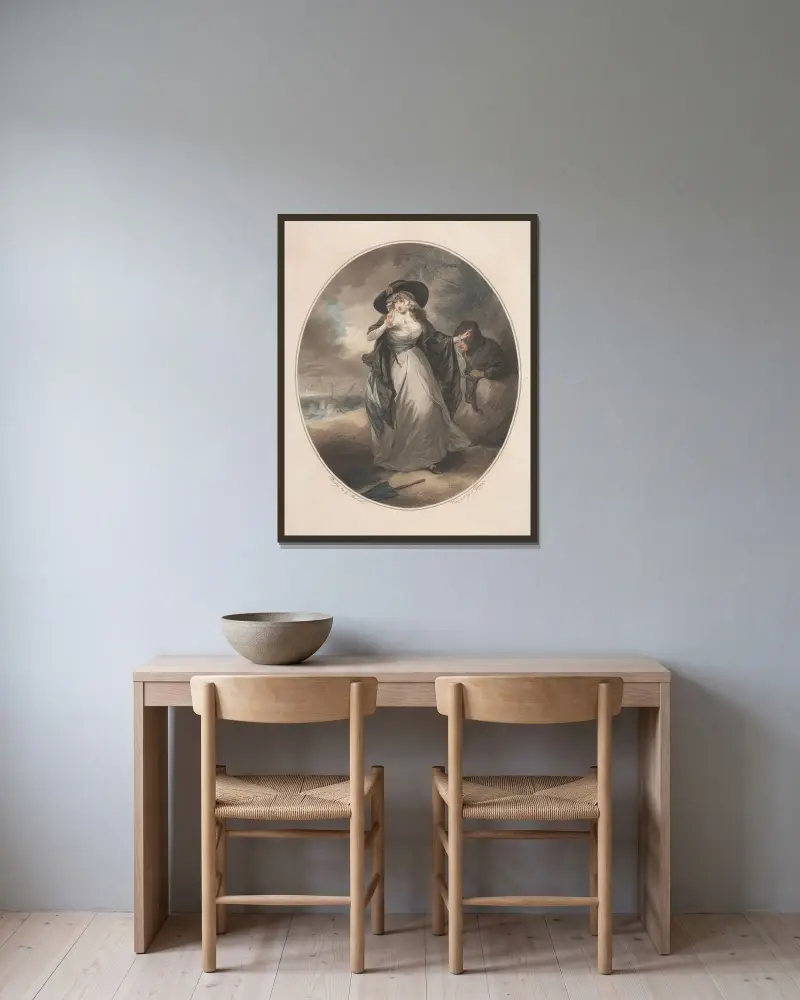 Louisa von George Morland gerahmt an einer Wand