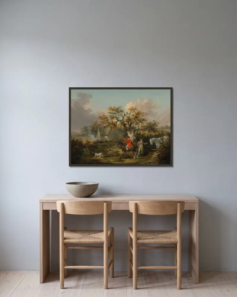 Kuropatwy, George Morland w ramie na ścianie