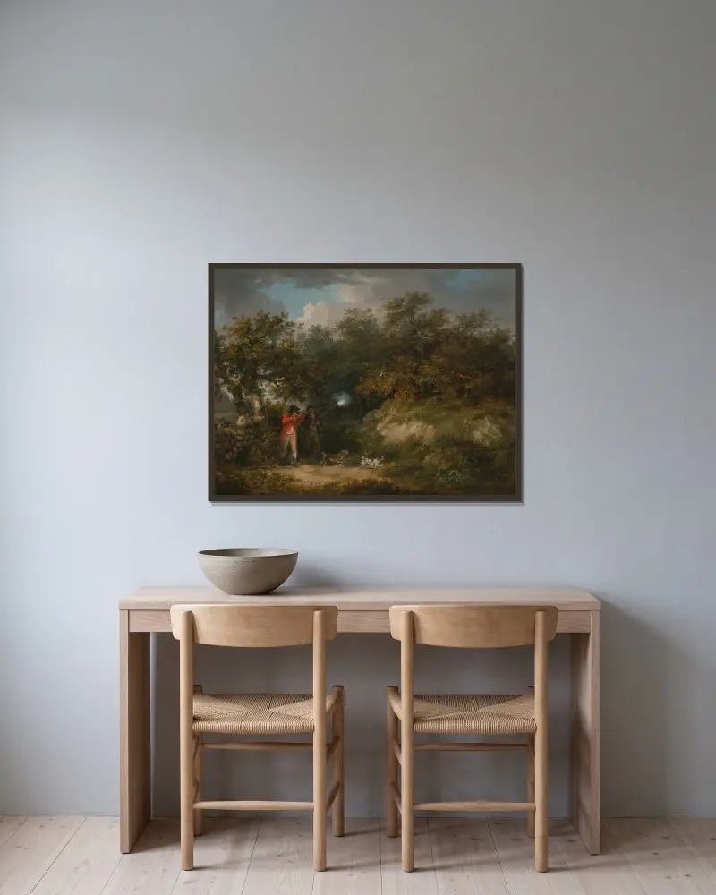 Honza na honu, George Morland v rámu na stěně
