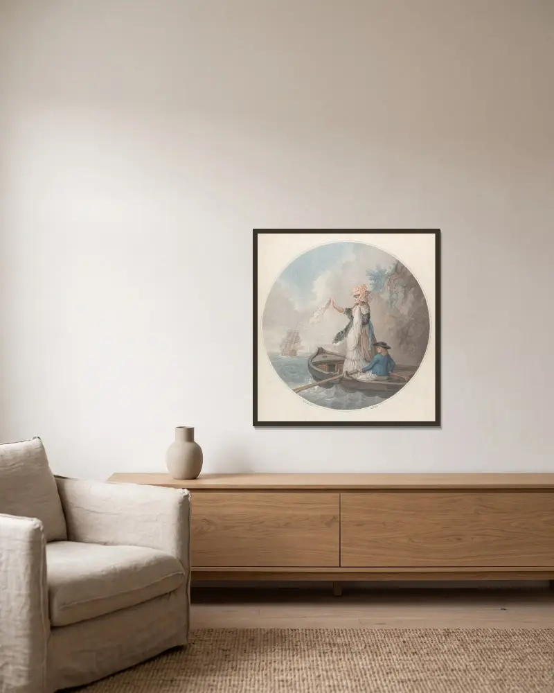 Susan’s Farewell von George Morland gerahmt an einer Wand