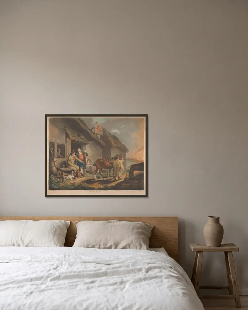 Första september – kväll av George Morland inramad på en vägg
