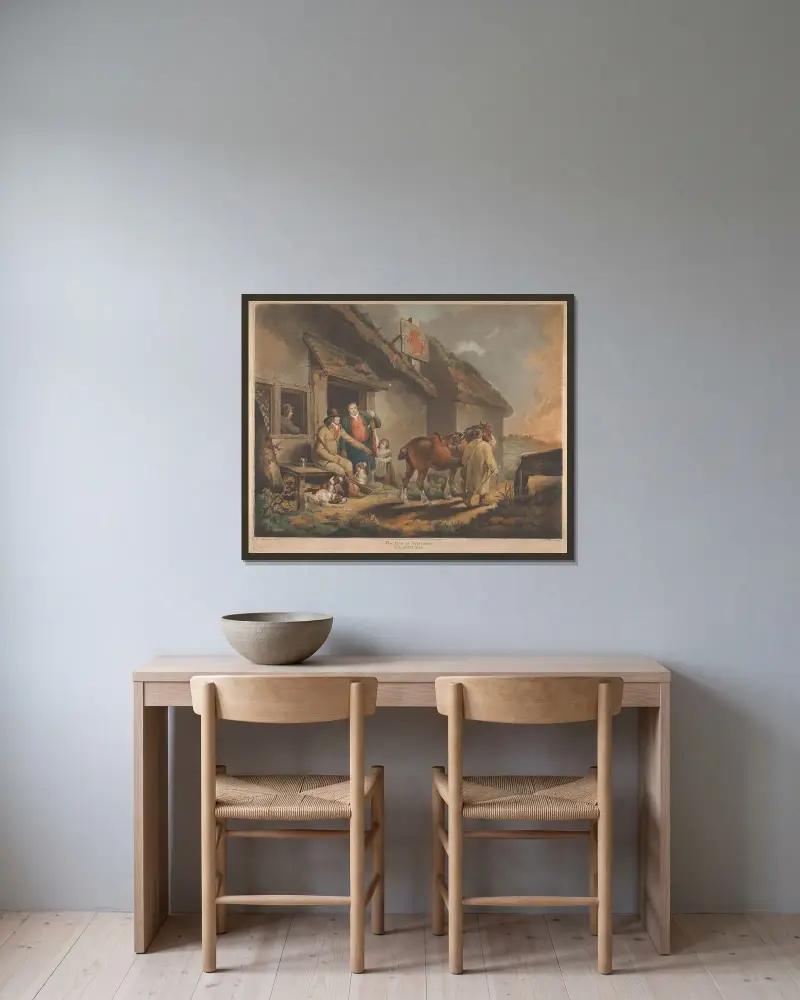Första september – kväll av George Morland inramad på en vägg