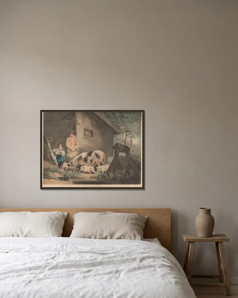 Ostatni miot, George Morland w ramie na ścianie