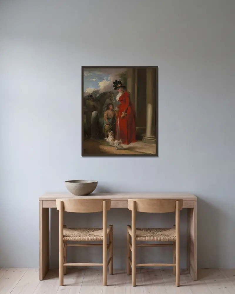 Herrgårdens dörr av George Morland inramad på en vägg