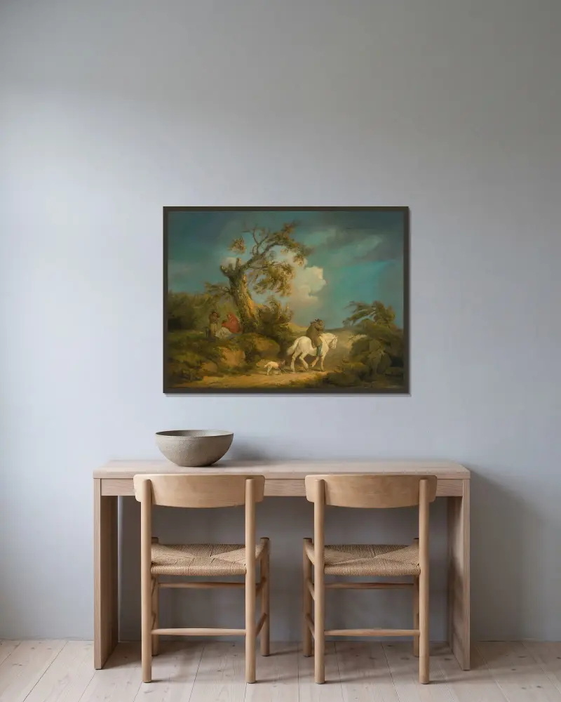 Bouře, George Morland v rámu na stěně