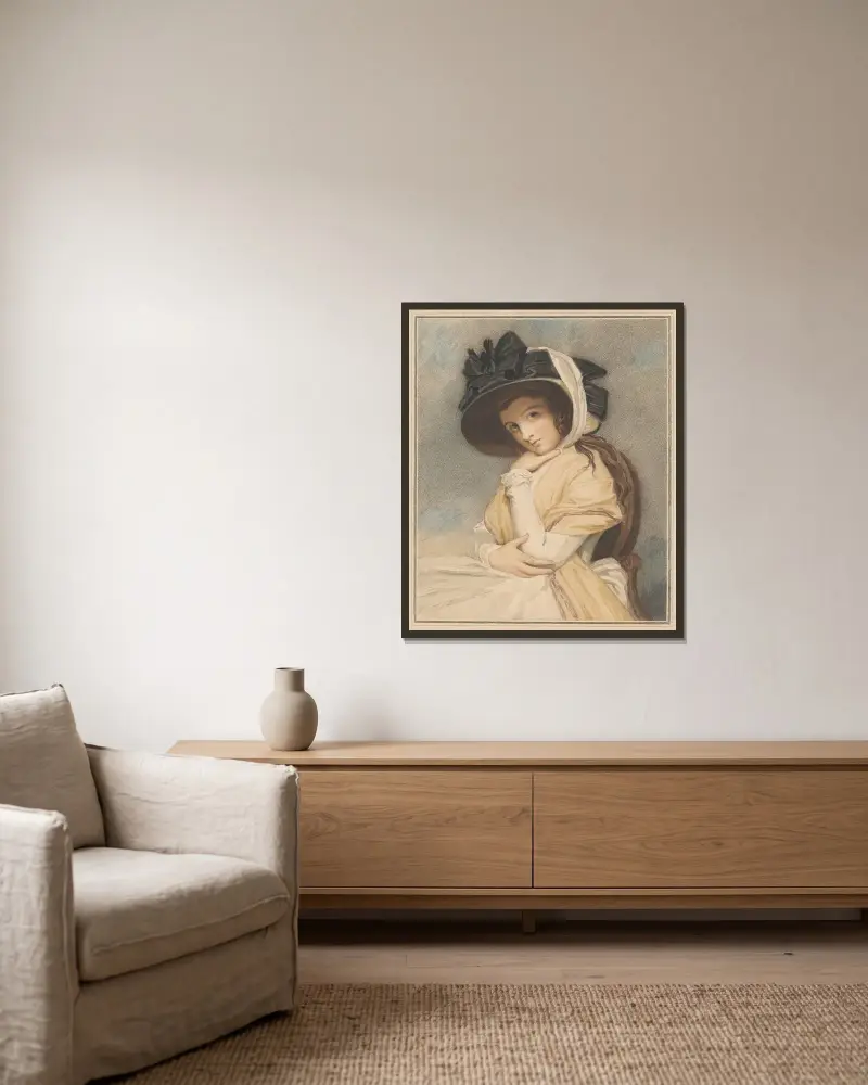 Emma von George Romney gerahmt an einer Wand