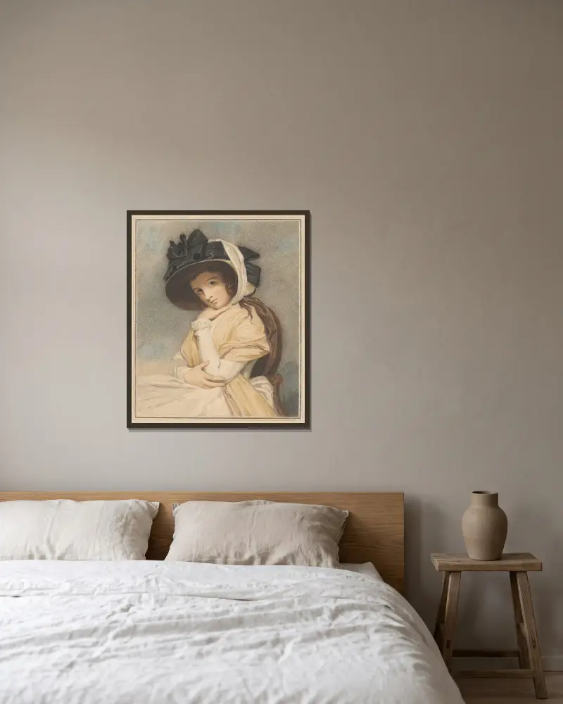 Emma von George Romney gerahmt an einer Wand