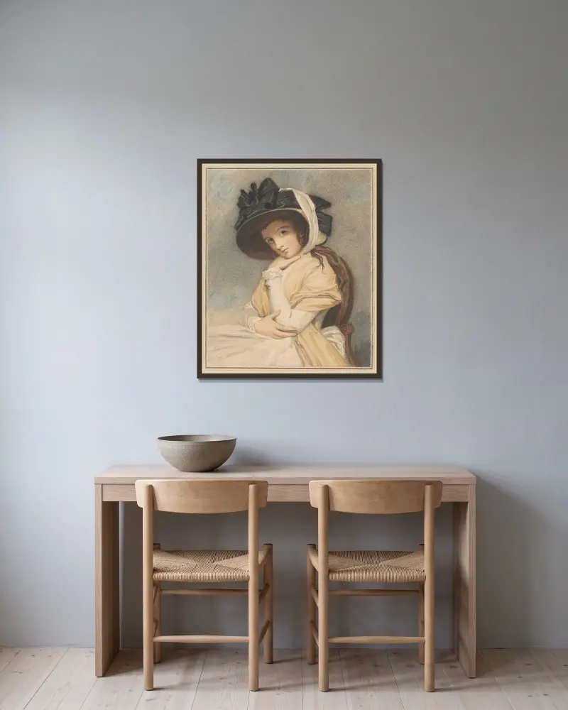 Emma von George Romney gerahmt an einer Wand