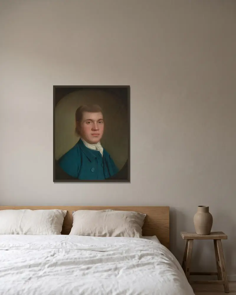 James Romney av George Romney inramad på en vägg