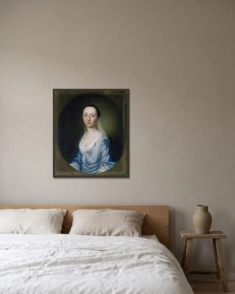 Millicent Watson av George Romney inramad på en vägg