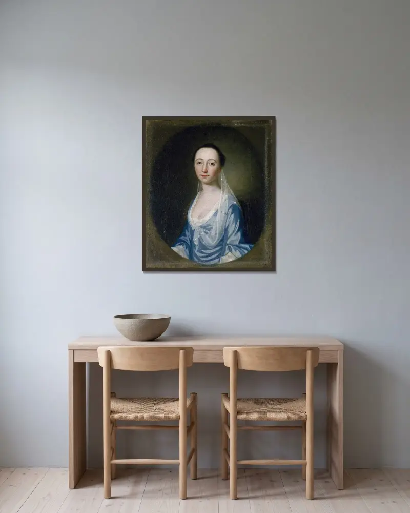 Millicent Watson av George Romney inramad på en vägg