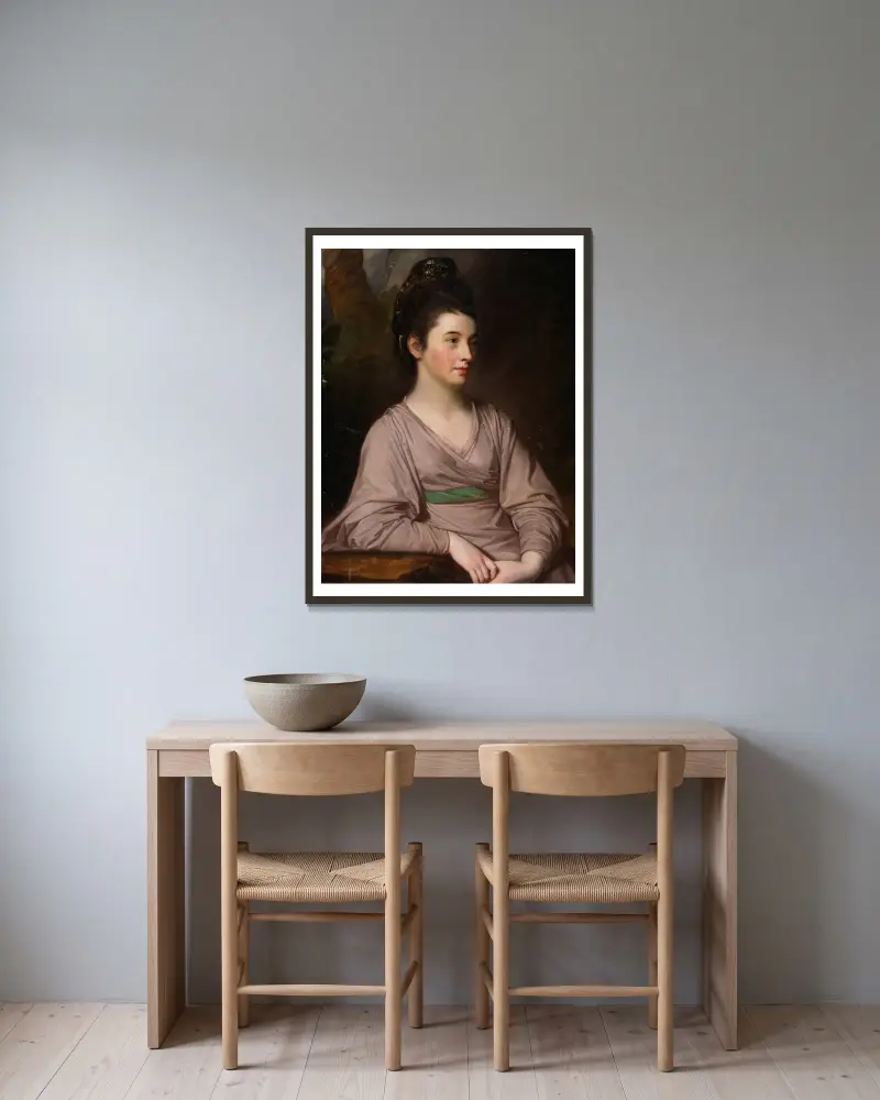 Miss Kirkpatrick, George Romney v rámu na stěně