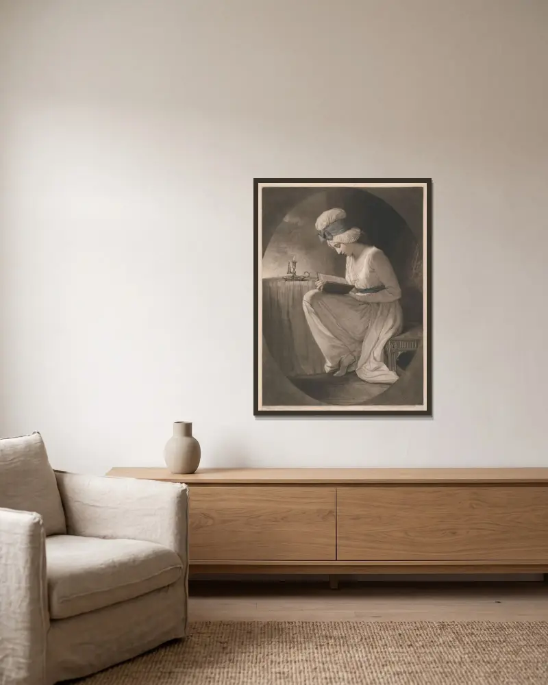 Serena von George Romney gerahmt an einer Wand