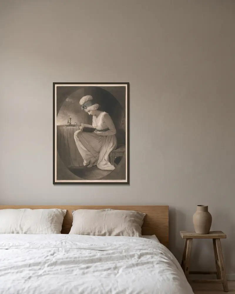 Serena von George Romney gerahmt an einer Wand