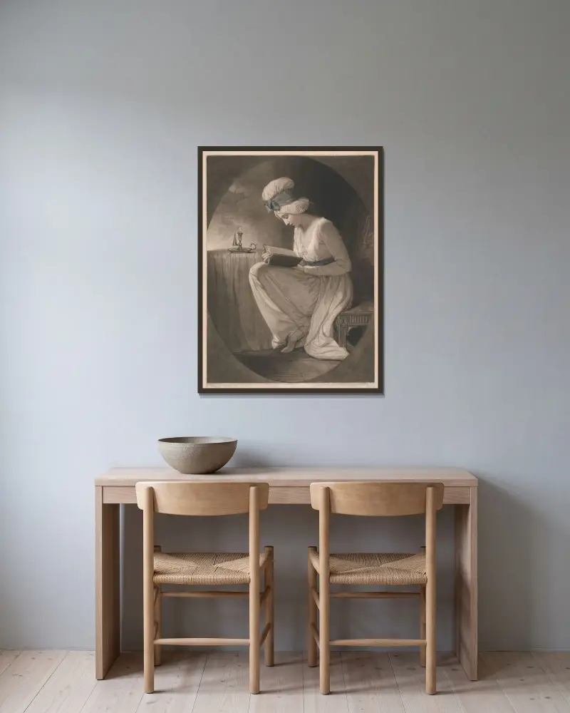 Serena von George Romney gerahmt an einer Wand