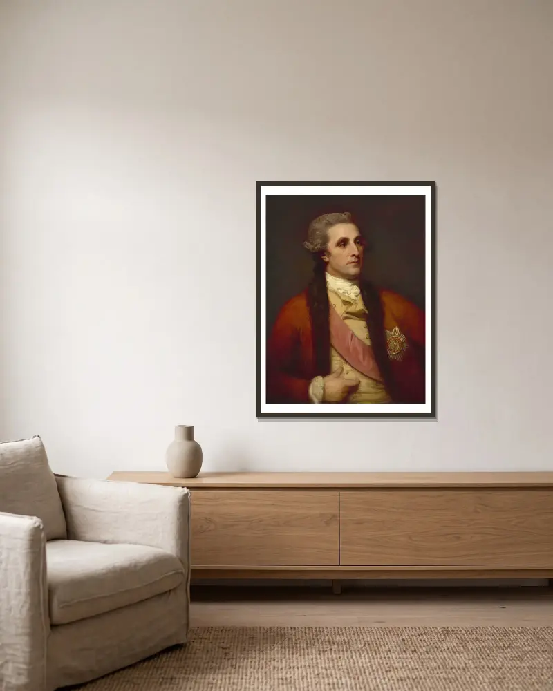 Sir William Hamilton, George Romney v rámu na stěně