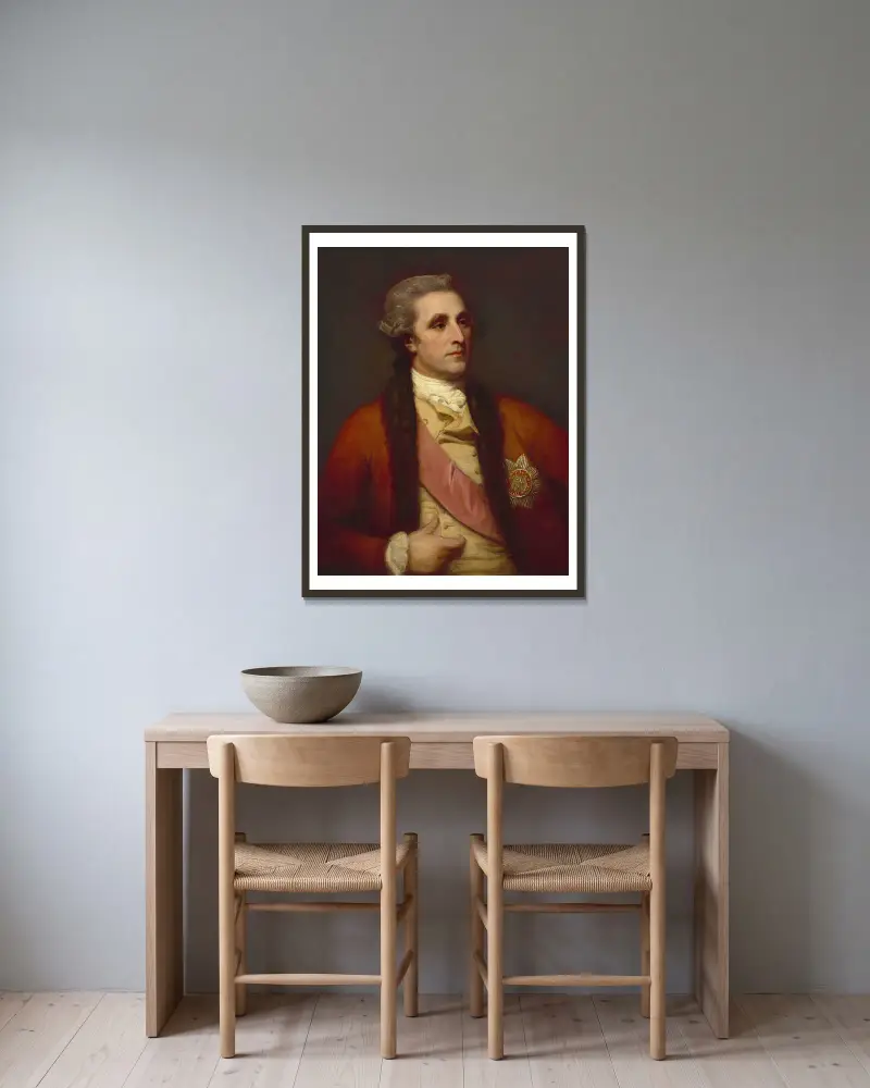Sir William Hamilton, George Romney v rámu na stěně