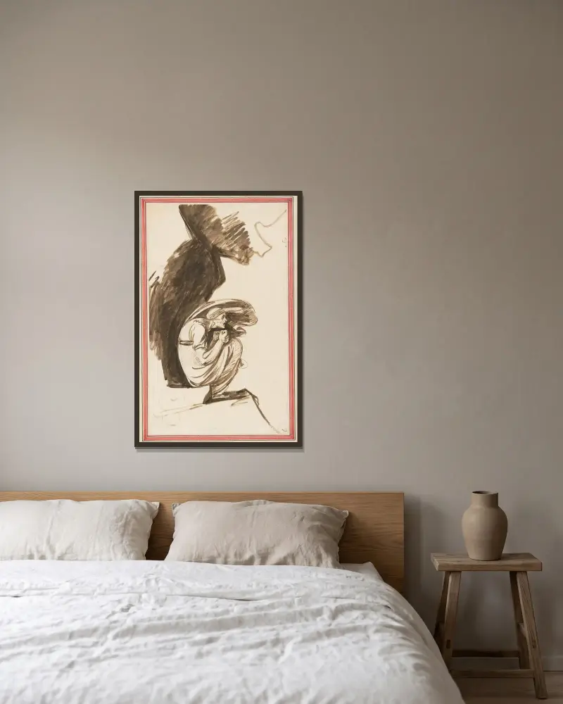 Study for The Lapland Witch von George Romney gerahmt an einer Wand