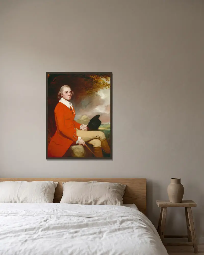 Thomas Grove of Ferne Wiltshire av George Romney inramad på en vägg
