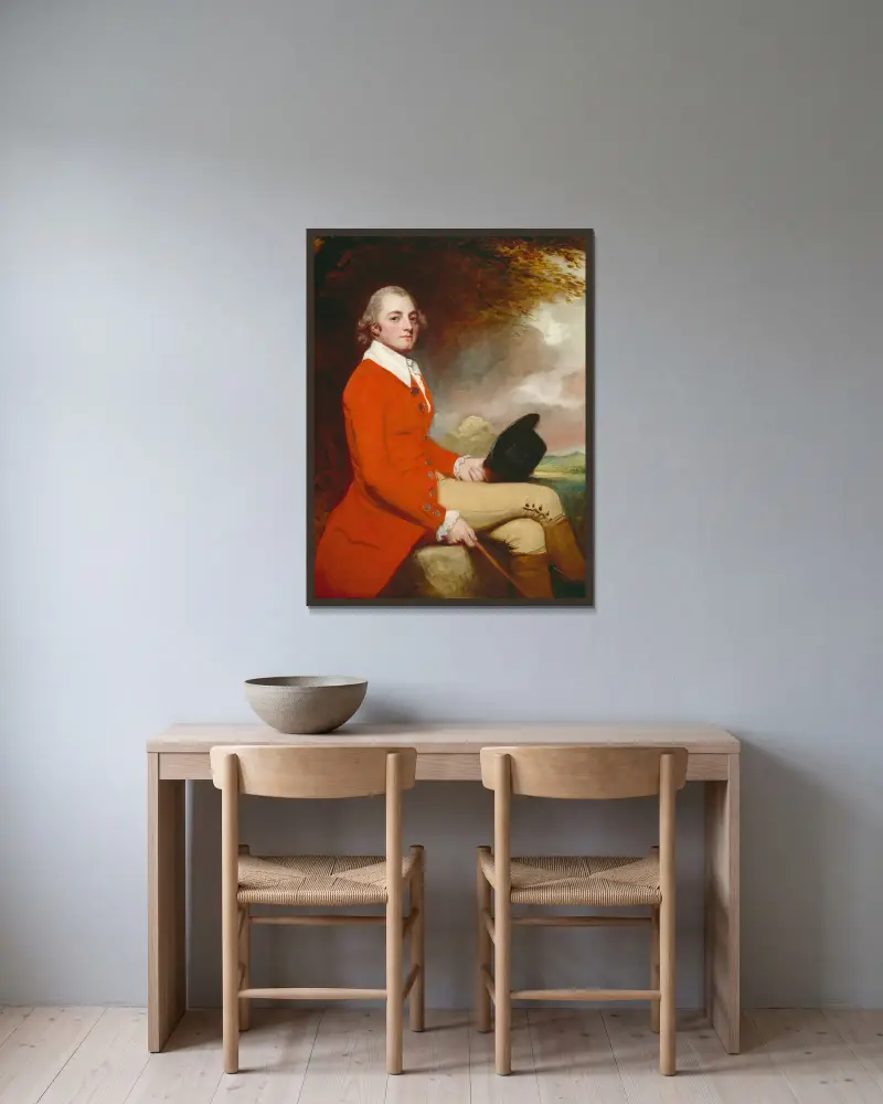 Thomas Grove of Ferne Wiltshire av George Romney inramad på en vägg