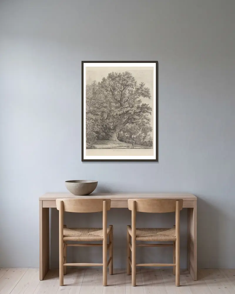 The Chipstead Elm, Jacob George Strutt v rámu na stěně