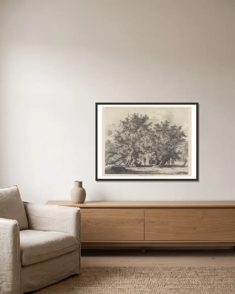 Die Eibe von Fortingal von Jacob George Strutt gerahmt an einer Wand