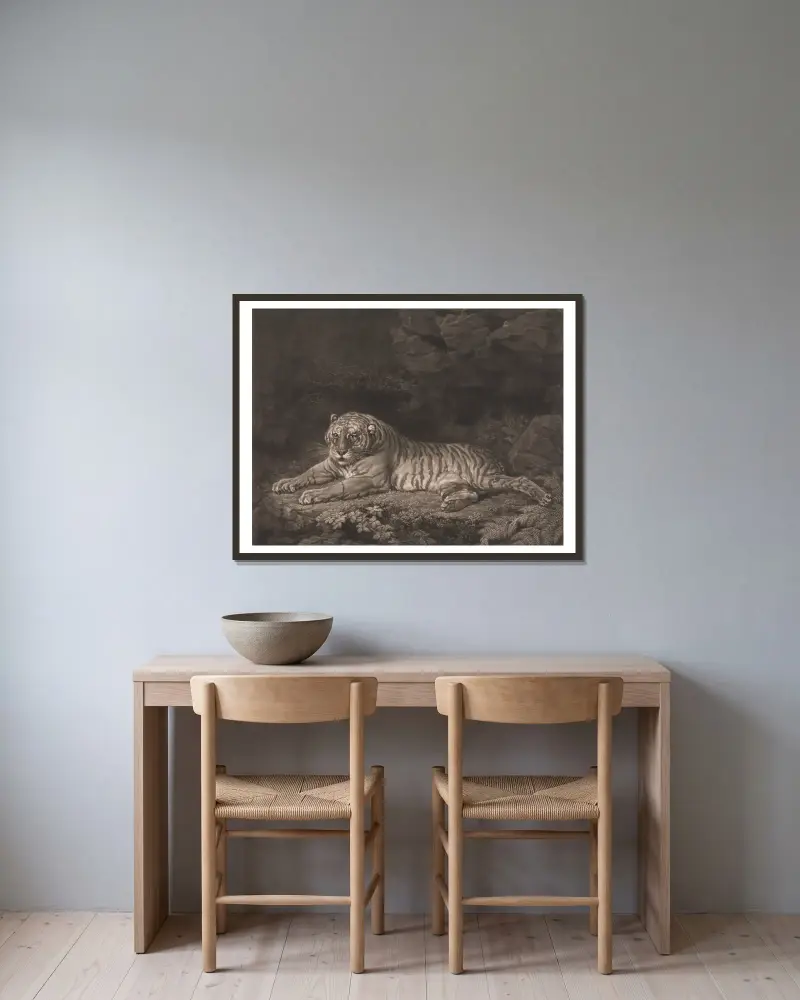 Tigrinna, George Stubbs v rámu na stěně
