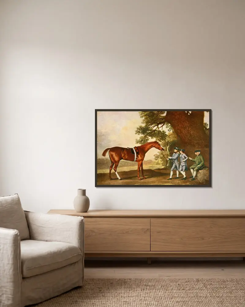Eclipse av George Stubbs inramad på en vägg