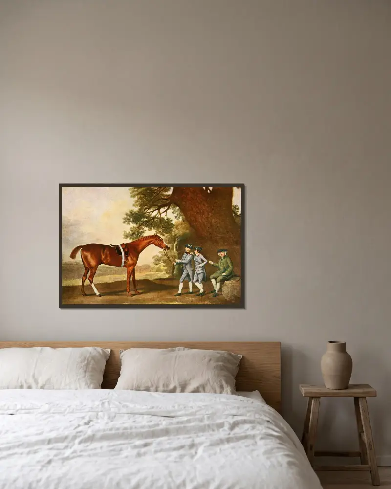 Eclipse av George Stubbs inramad på en vägg