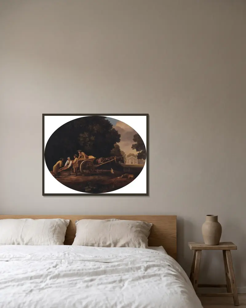 Arbetare av George Stubbs inramad på en vägg