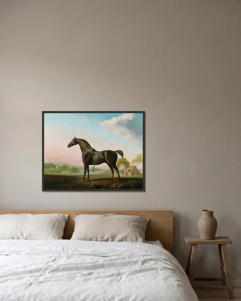 Lord Grosvenors Sweet William i ett landskap av George Stubbs inramad på en vägg