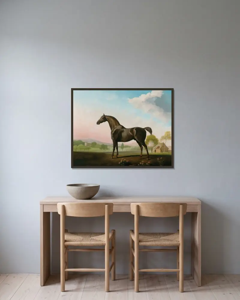 Lord Grosvenors Sweet William i ett landskap av George Stubbs inramad på en vägg