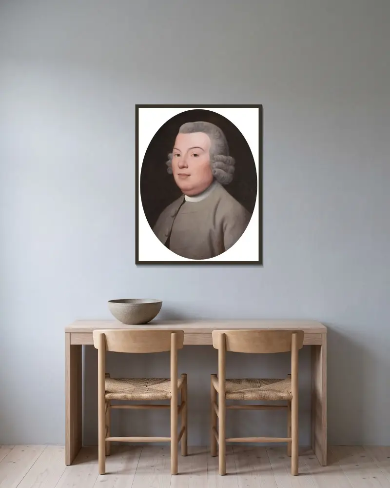 Mr. Hospey Walker av George Stubbs inramad på en vägg