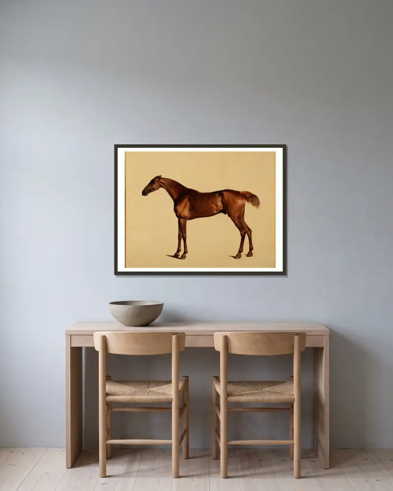Pangloss von George Stubbs gerahmt an einer Wand