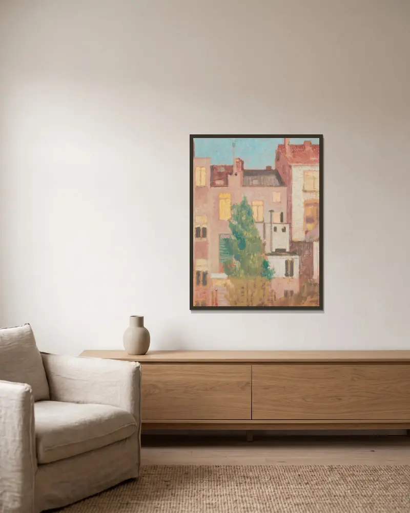 Häuser (Maisons) von Georges Lemmen gerahmt an einer Wand