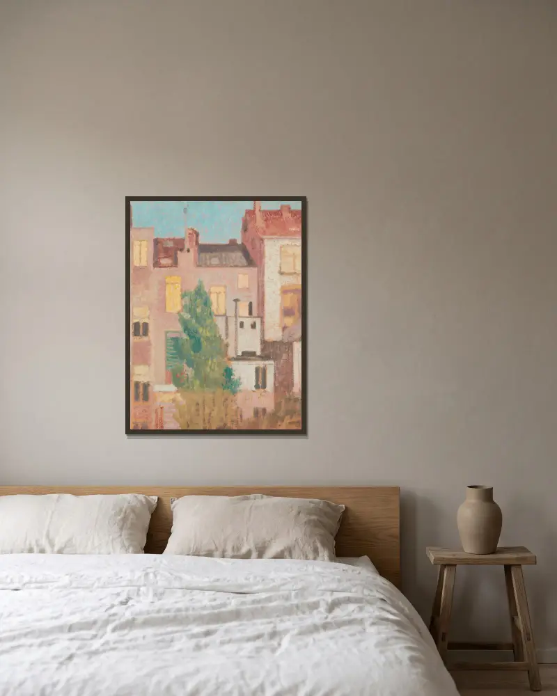 Häuser (Maisons) von Georges Lemmen gerahmt an einer Wand