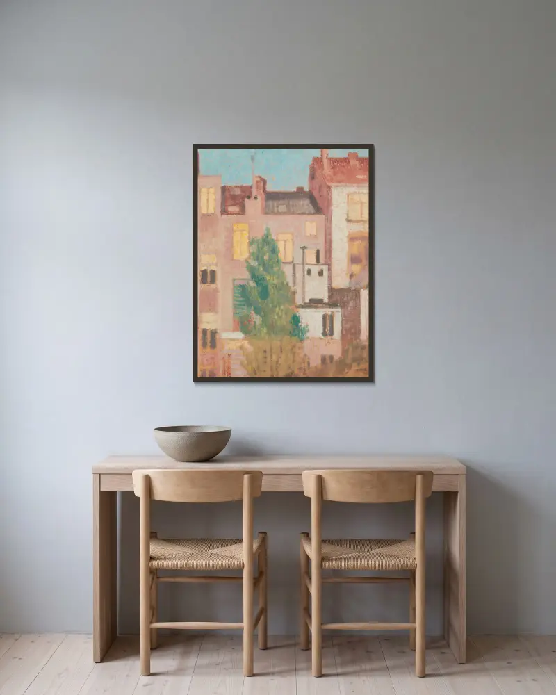 Häuser (Maisons) von Georges Lemmen gerahmt an einer Wand