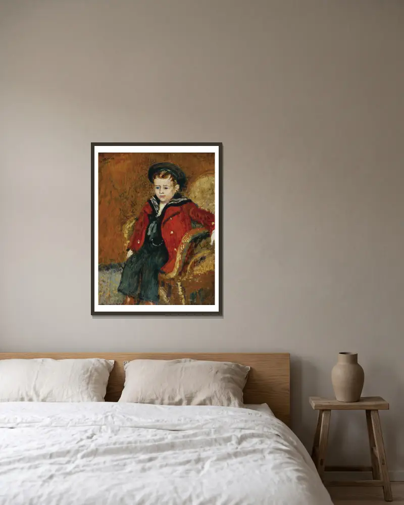 Portrait d’un jeune garçon av Georges Lemmen inramad på en vägg
