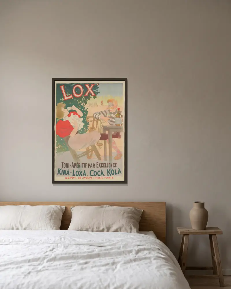 Lox. Toni-Apéritif par Excellence av Georges Meunier inramad på en vägg
